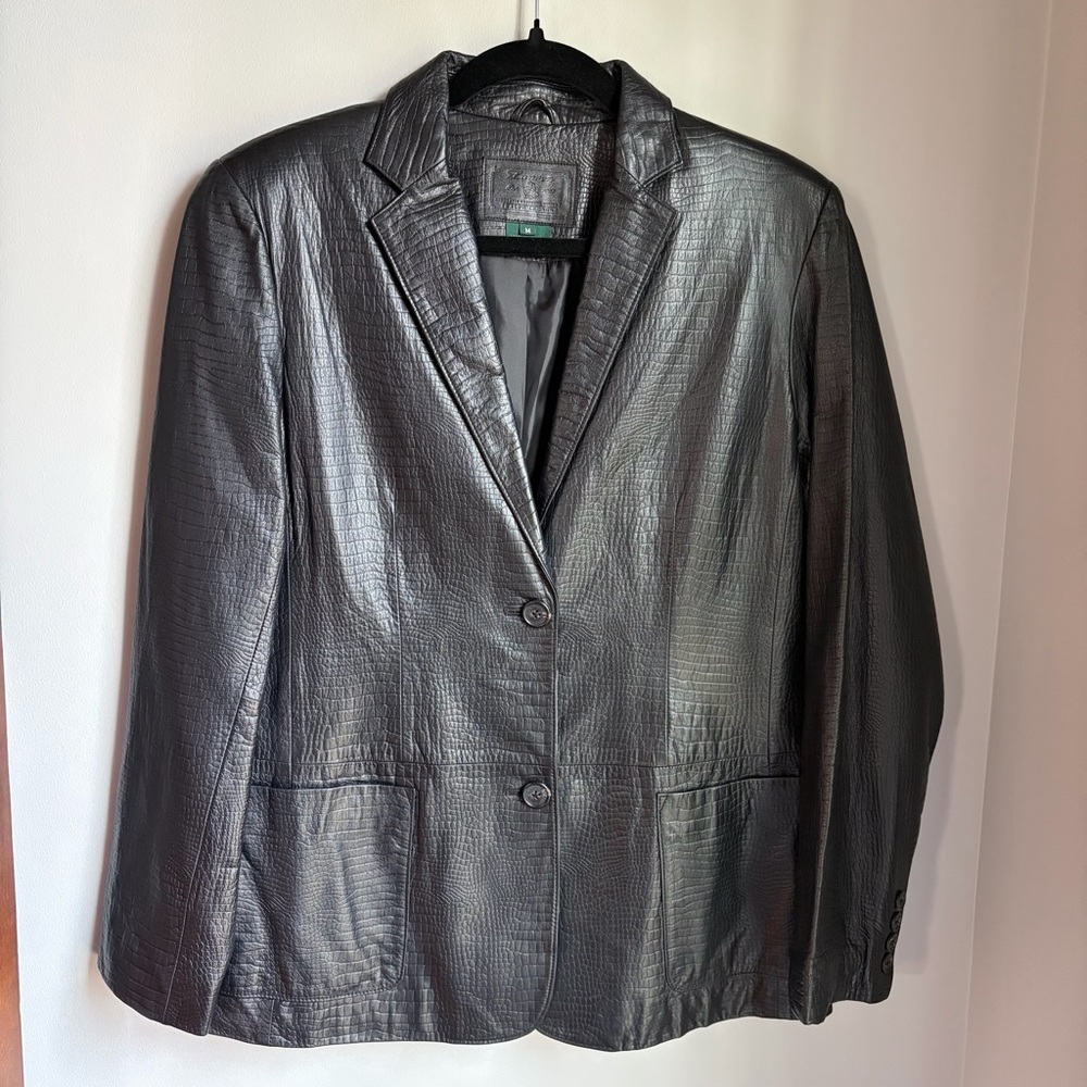 Vintage Lauren Ralph Lauren Embossed Leather Jacket